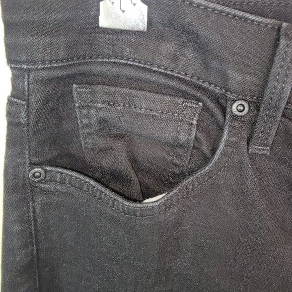 Nydj Barbara Bootcut Black Denim Jeans Size 14 - Picture 3 of 7